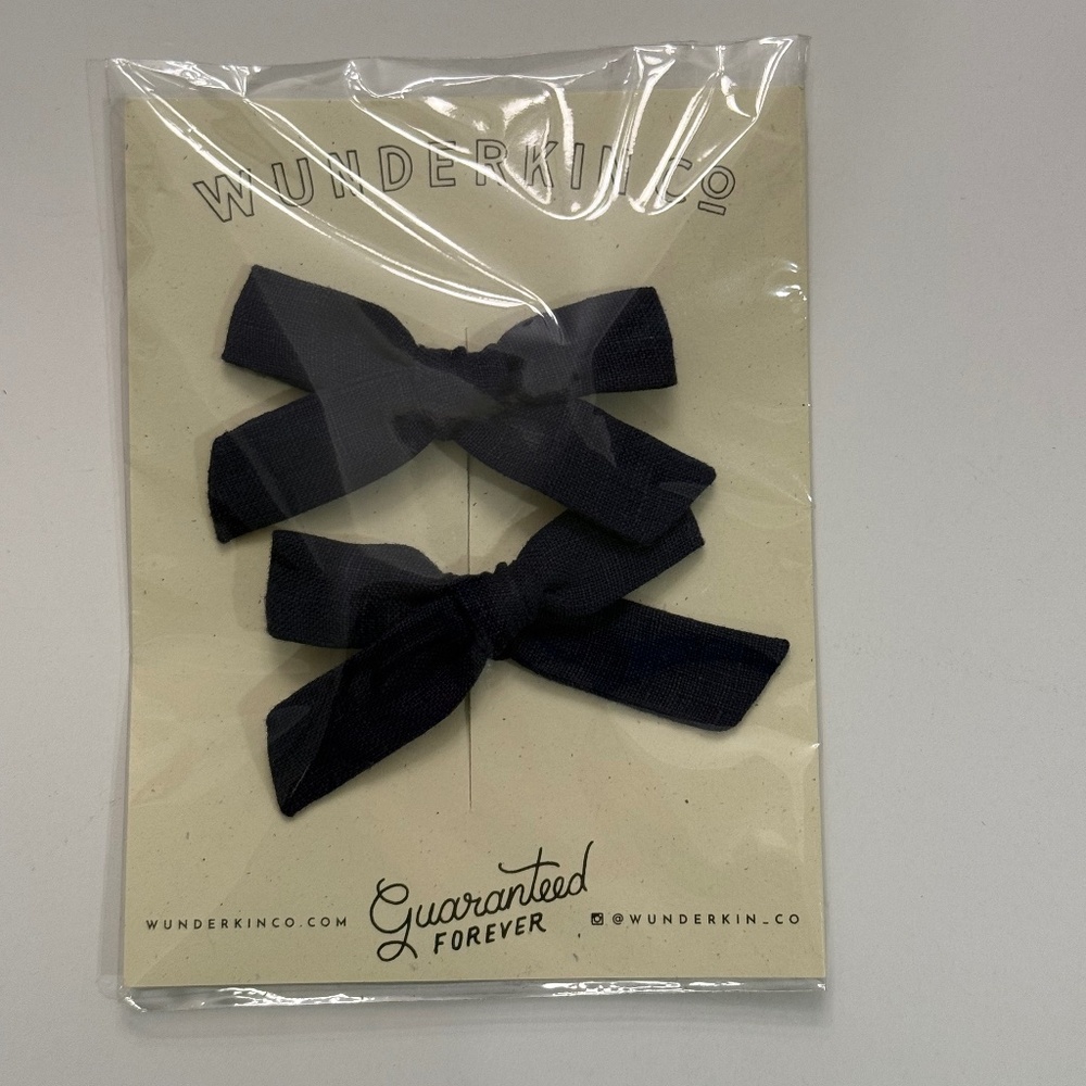 Wunderkin Co Bows/Piggie Set Navy